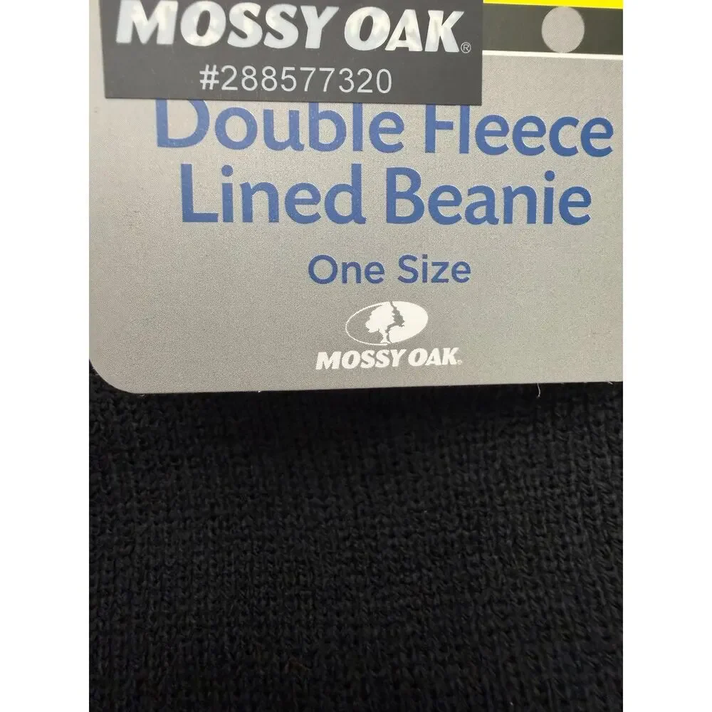 Mossy Oak Double Fleece Lined Beanies NWT Black & Orange 2-Pack